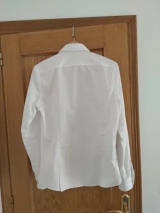 Camisa Blanca Cuello Italiano Talla M