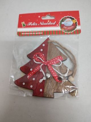 Adornos Navidad Madera 4 Piezas