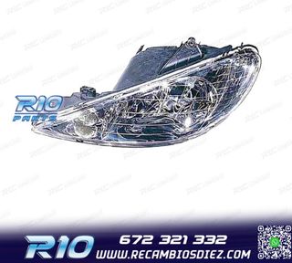 FARO IZQ PEUGEOT 206 98-09 H7+H7