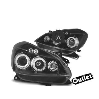 ÇO FAROS RENAULT CLIO 05-09 OJOS ANGEL + LED 