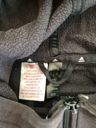 Chaqueta Adidas Niño Gris y Blanca