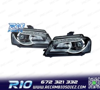FAROS XENON AUDI A3 8P 08-12 LUZ DIURNA FONDO NEGRO