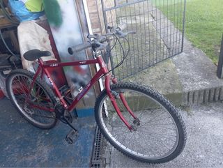 Bicicleta de montaña roja