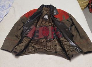 Cazadora Talla XL Combinada Marrón y Rojo