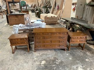 Conjunto Muebles Madera Maciza