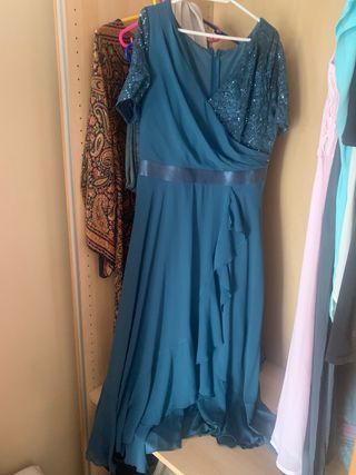 Vestido azul para bodas y eventos