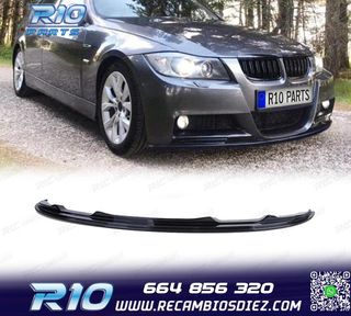 SPOILER LIP BMW E90 E91 08-12 PACK M NEGRO BRILLO