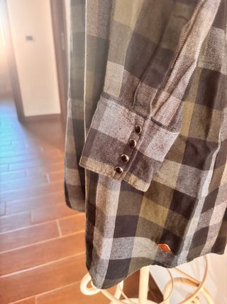 Vestito camicia Carrera quadri grigio/verde