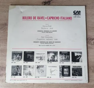 Bolero de Ravel. Capricho Italiano. Vinilo