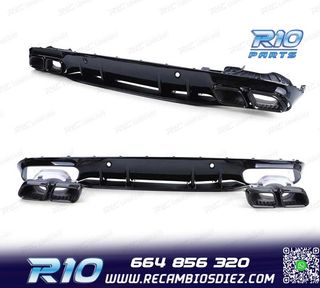 DIFUSOR MERCEDES CLASE C C205 COUPE 15-18 LOOK AMG C63 NEGRO