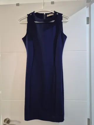 Vestido Pull&Bear azul ajustado talla XS