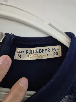 Vestido Pull&Bear azul ajustado talla XS