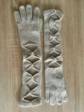 Guantes largos lana Intimissimi beige