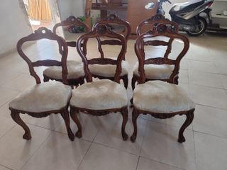 Set di 6 sedie da pranzo in legno