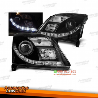 FAROS LUZ DIURNA LED VECTRA C, 02-05, CRISTAL CLA