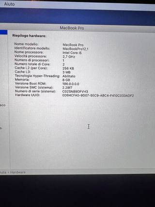 MacBook Pro 13 Apple Grigio/Argento