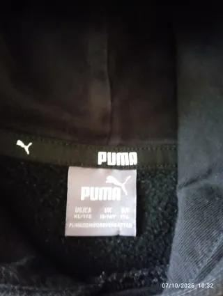 Sudadera Puma T. 15-16 Años Negra