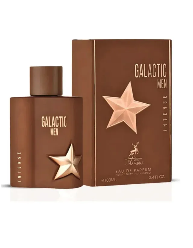 Perfume Galactic Men Intense Marrón y Dorado