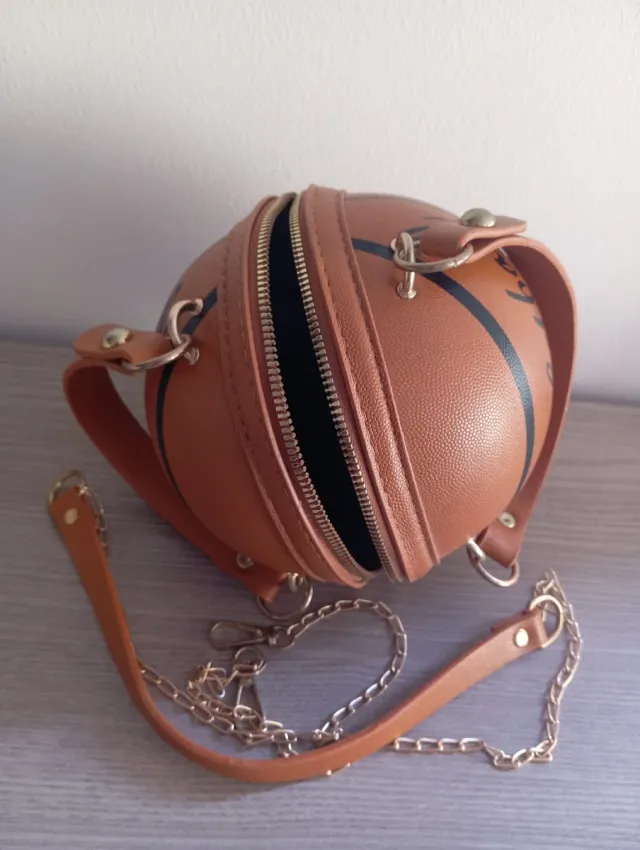 Bolso Baloncesto Marrón y Dorado