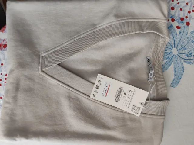 Chaleco Sudadera Zara Beige Talla S nuevo