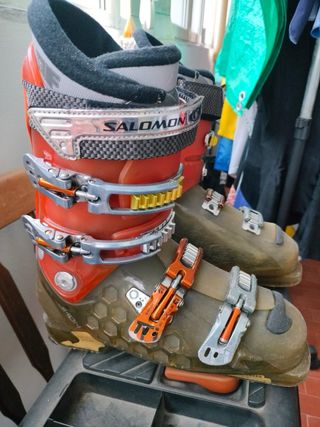 Scarponi sci Salomon rossi e trasparenti