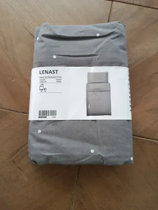 Funda Nórdica Cuna IKEA LENAST Gris Lunares