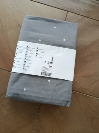 Funda Nórdica Cuna IKEA LENAST Gris Lunares