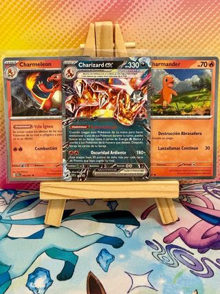 Trío de cartas Pokémon Charizard promo