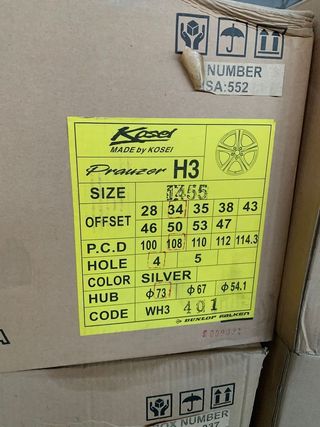 LIQUIDACION!!! 4 llantas kosei -ford 5.5x14 