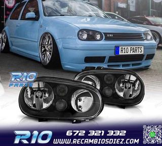 FAROS VOLKSWAGEN VW GOLF 4 IV 97-03 FONDO NEGRO BLACK EDITIO