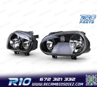 FAROS VOLKSWAGEN VW GOLF 4 IV 97-03 FONDO NEGRO BLACK EDITIO