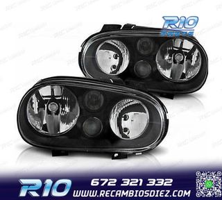 FAROS VOLKSWAGEN VW GOLF 4 IV 97-03 FONDO NEGRO BLACK EDITIO