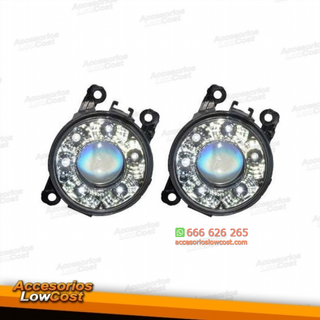FAROS ANTINIEBLAS CON LUZ DIURNA LED. CRISTAL CLA