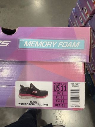 Zapatillas Skechers Mujer Negras y Rosas