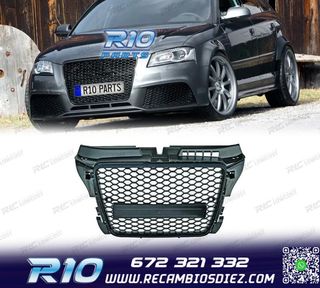 PARRILLA AUDI A3 8P 8PA 08-12 LOOK RS3 NEGRO