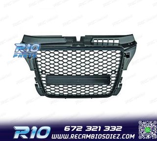 PARRILLA AUDI A3 8P 8PA 08-12 LOOK RS3 NEGRO