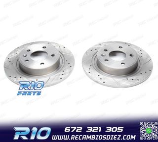 DISCOS DE FRENO PARA MINI PERFORADOS RANURADOS