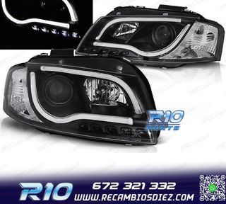 FAROS AUDI A3 8P LUZ DIURNA TUBE LIGHT FONDO NEGRO