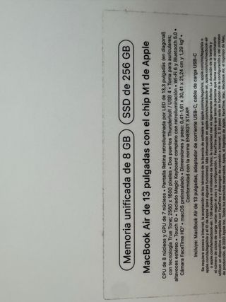 MacBook Air M1 13 Plata/Gris Espacial