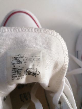 Zapatillas Converse Blancas Talla 37. 5