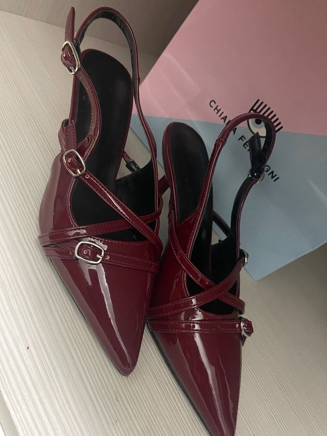 Scarpe rosse tacco basso