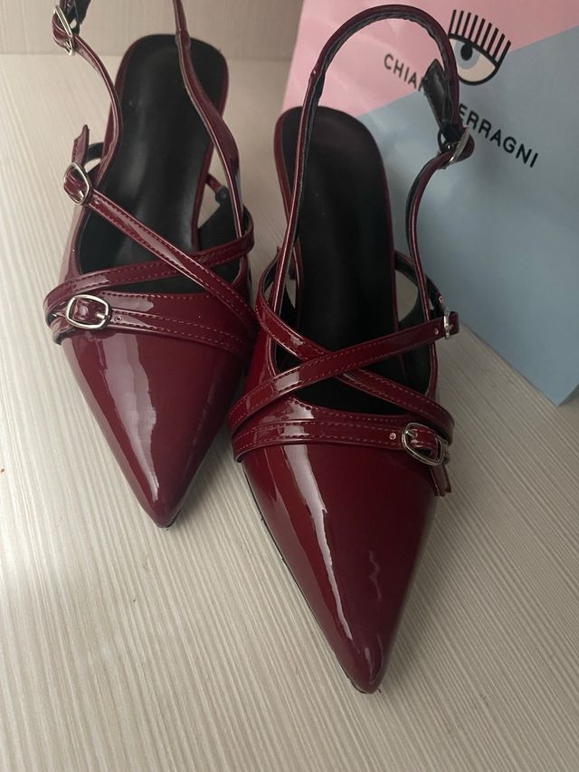 Scarpe rosse tacco basso