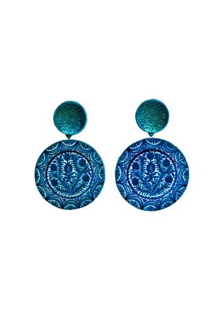 Pendientes cerámica,pendientes azulejo, joya arabe