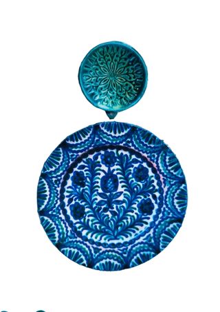 Pendientes cerámica,pendientes azulejo, joya arabe