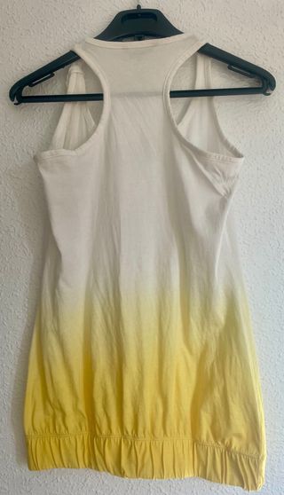 Camiseta degradado amarillo y blanco