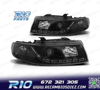 FAROS SEAT LEON 1M LUZ DIURNA FONDO NEGRO 99-05
