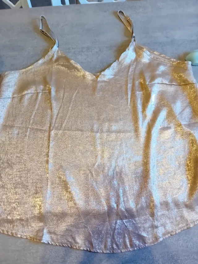 Top donna con spalline oro Tg.50