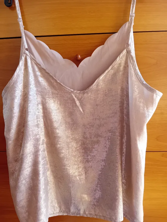 Top donna con spalline oro Tg.50