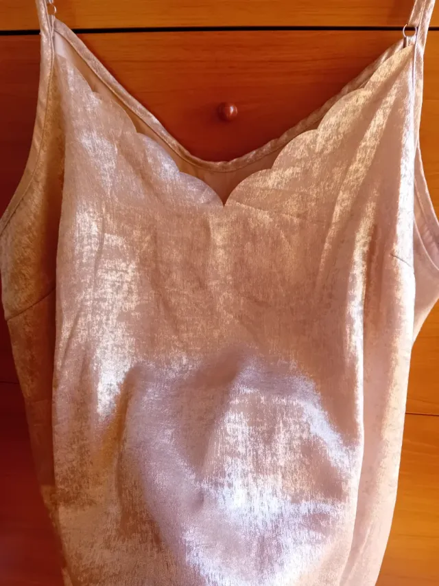 Top donna con spalline oro Tg.50