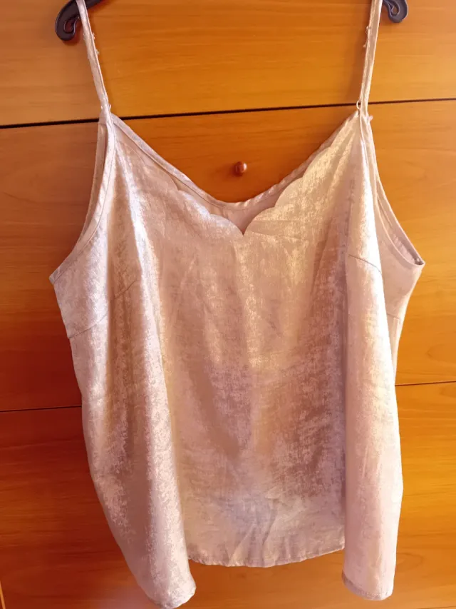 Top donna con spalline oro Tg.50